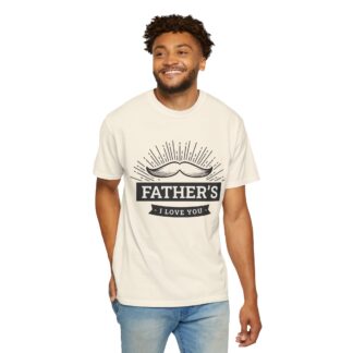 Father’s I Love You Vintage Mustache T-Shirt – Cute Love Graphic Tee for Dads, Perfect Gift for Father’s Day, Birthday & Special Celebration Wear. - Image 6