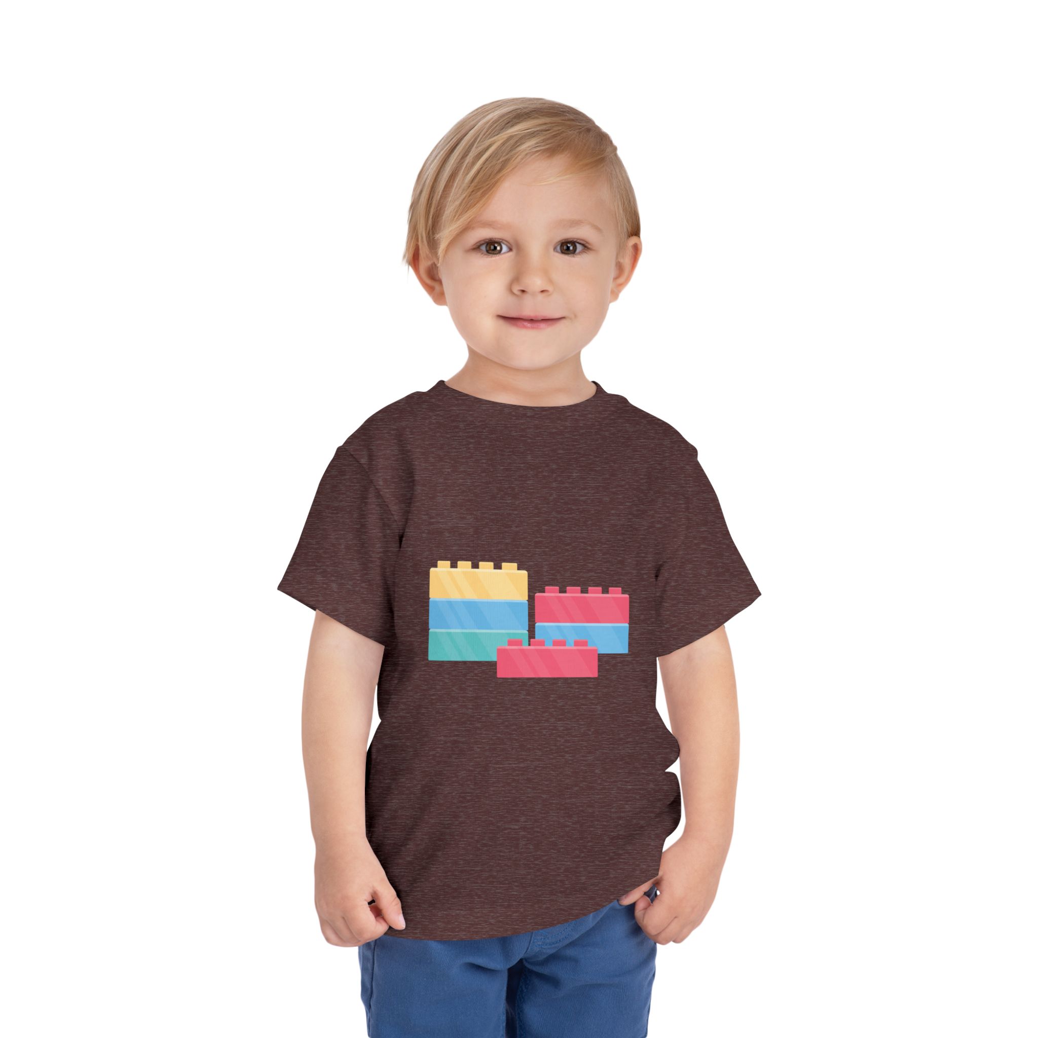 Colorful Building Blocks Toddler T-Shirt – Cute Kids Graphic Tee for Boys & Girls. - Image 27