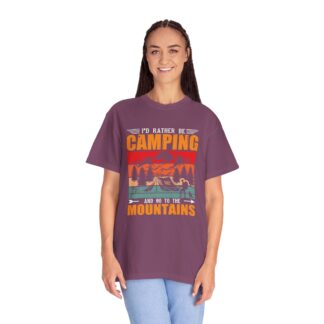 “I’d Rather Be Camping and Go to the Mountains” T-Shirt – Retro Outdoor Graphic Tee for Nature Lovers, Fun Adventure Wear & Perfect Gift Giving. - Image 43