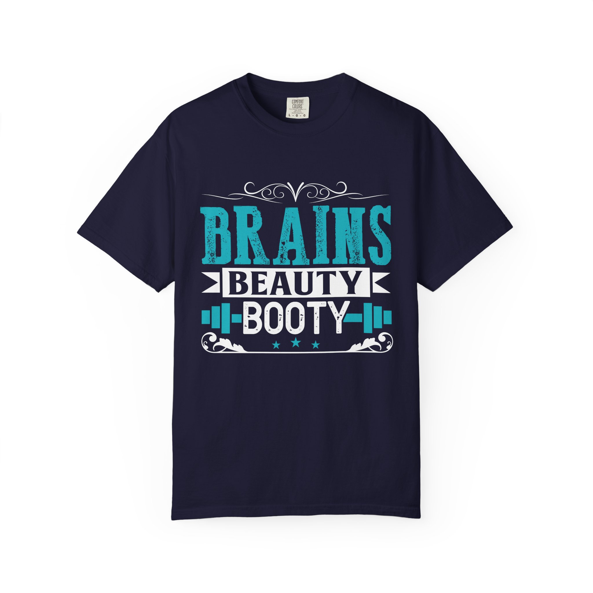 b2 - 6.12 - Brains Beauty Booty T-Shirt – Motivational Fitness Graphic Tee for Confidence, Strength & Empowered Style. - Image 25