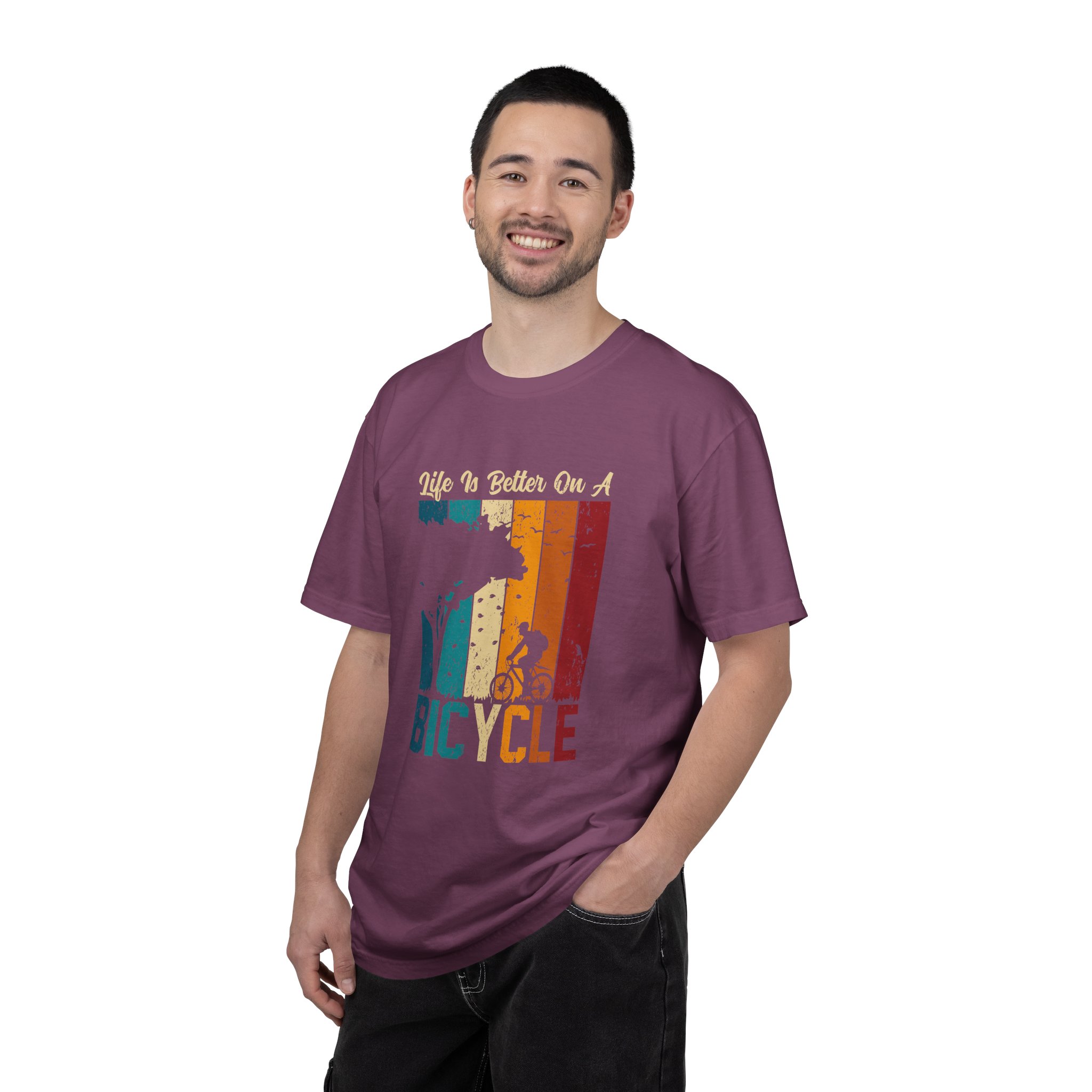 Bicycle Adventure T-Shirt, Unisex Garment-Dyed Tee for Cycling Enthusiasts, Perfect Gift for Riders, Eco-Friendly Apparel, Summer Outing Top. - Image 34