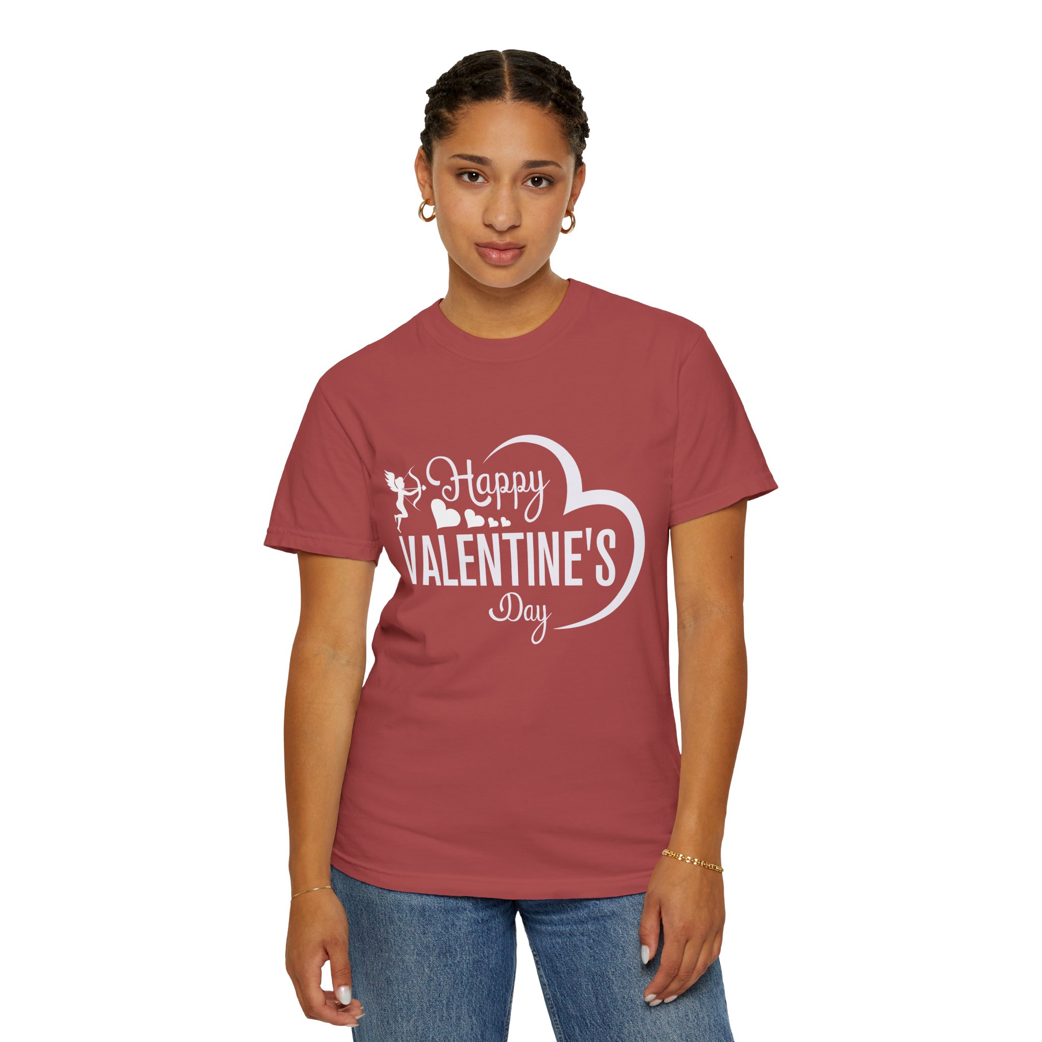 Unisex Garment-Dyed T-shirt for Valentine's Day, Cute Couple Shirt, Love-themed Tee, Perfect Gift, Holiday Apparel. - Image 44