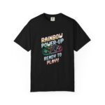 Funny gaming tee with rainbow gamer design