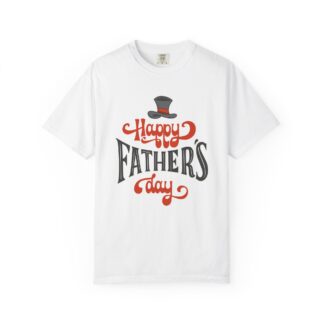 Happy Father’s Day Top Hat Typography T-Shirt – Cute Love Graphic Tee for Dads, Perfect Gift Giving & Celebration Wear. - Image 9