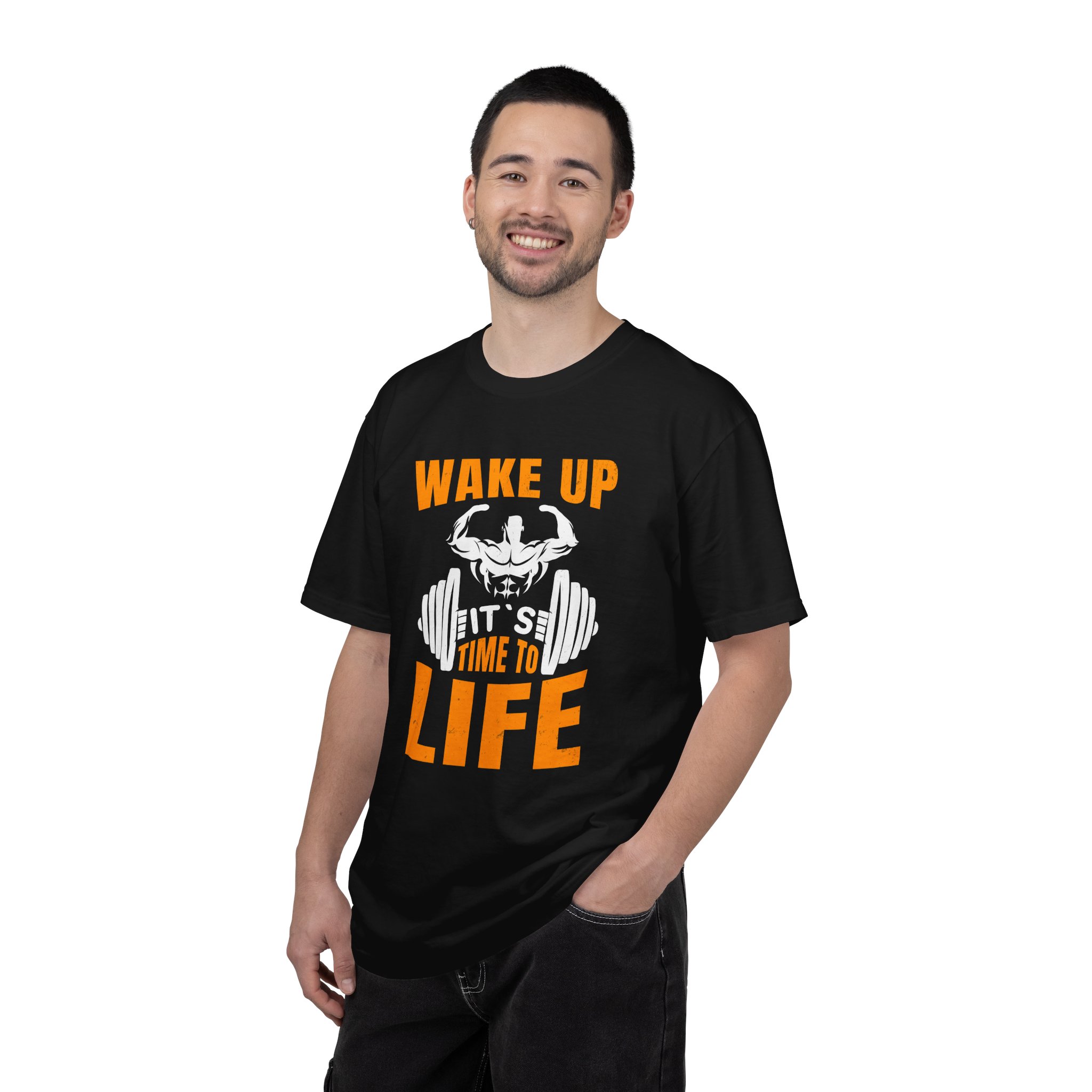 b2 - 6.19 - Wake Up It’s Time to Lift T-Shirt – Motivational Weightlifting Graphic Tee for Early Grind, Strength & Gym Dedication. - Image 2