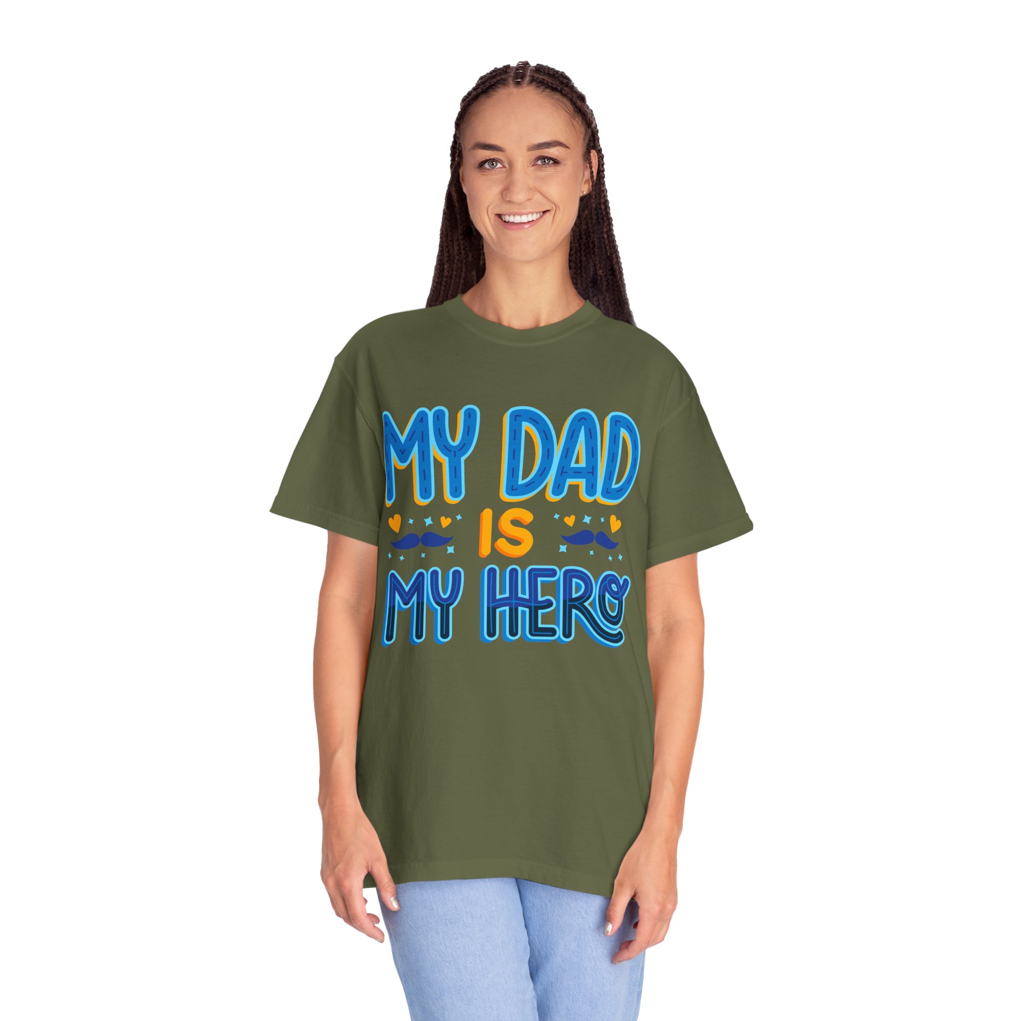 My Dad is My Hero Garment-Dyed T-shirt, Father's Day Gift, Unisex Tee, Dad Appreciation, Casual Wear, Birthday Present. - Image 27