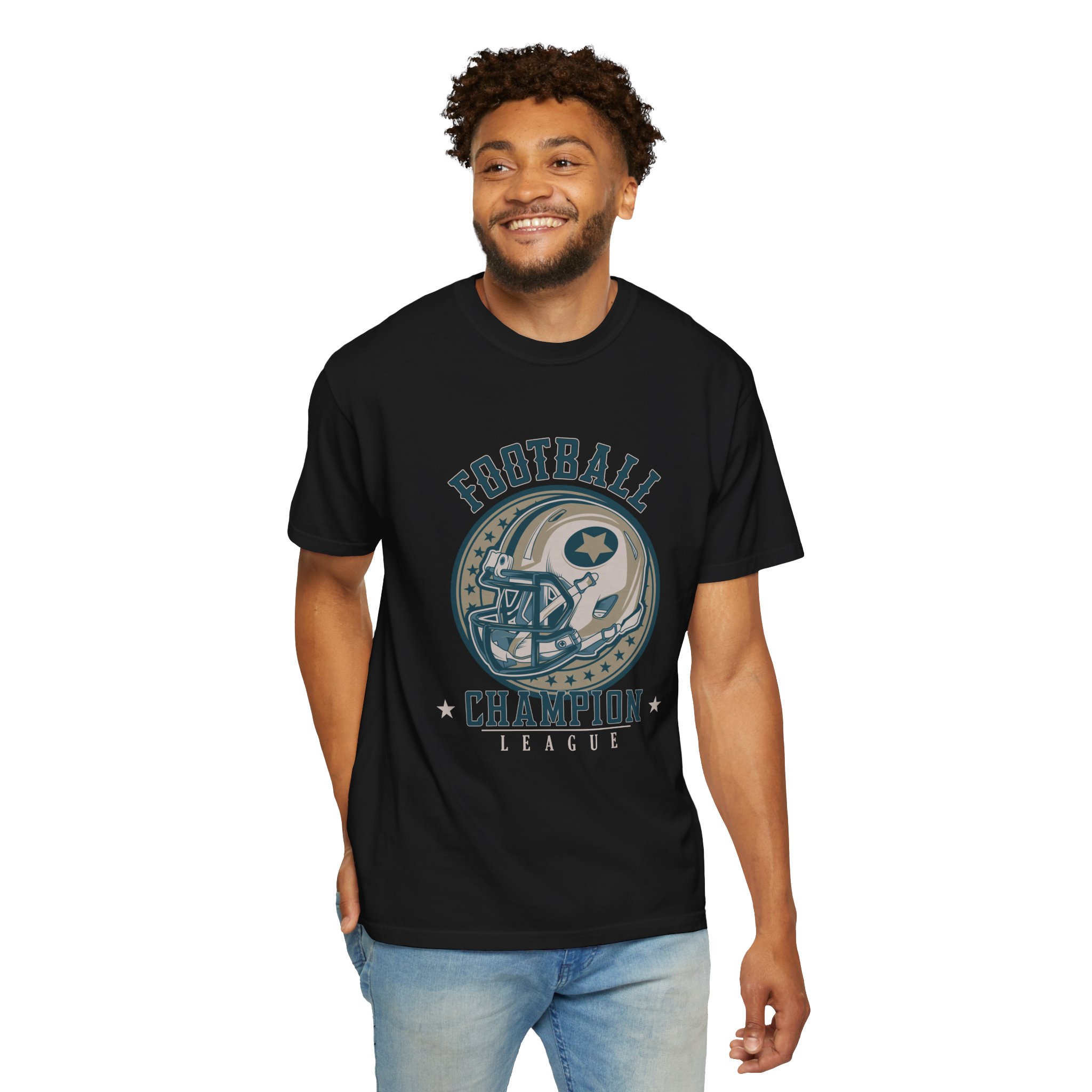 Football Champion T-Shirt, Unisex Garment-Dyed Tee for Sports Fans, Vintage Sports Apparel, Gift for Football Lovers, Casual Wear. - Image 38