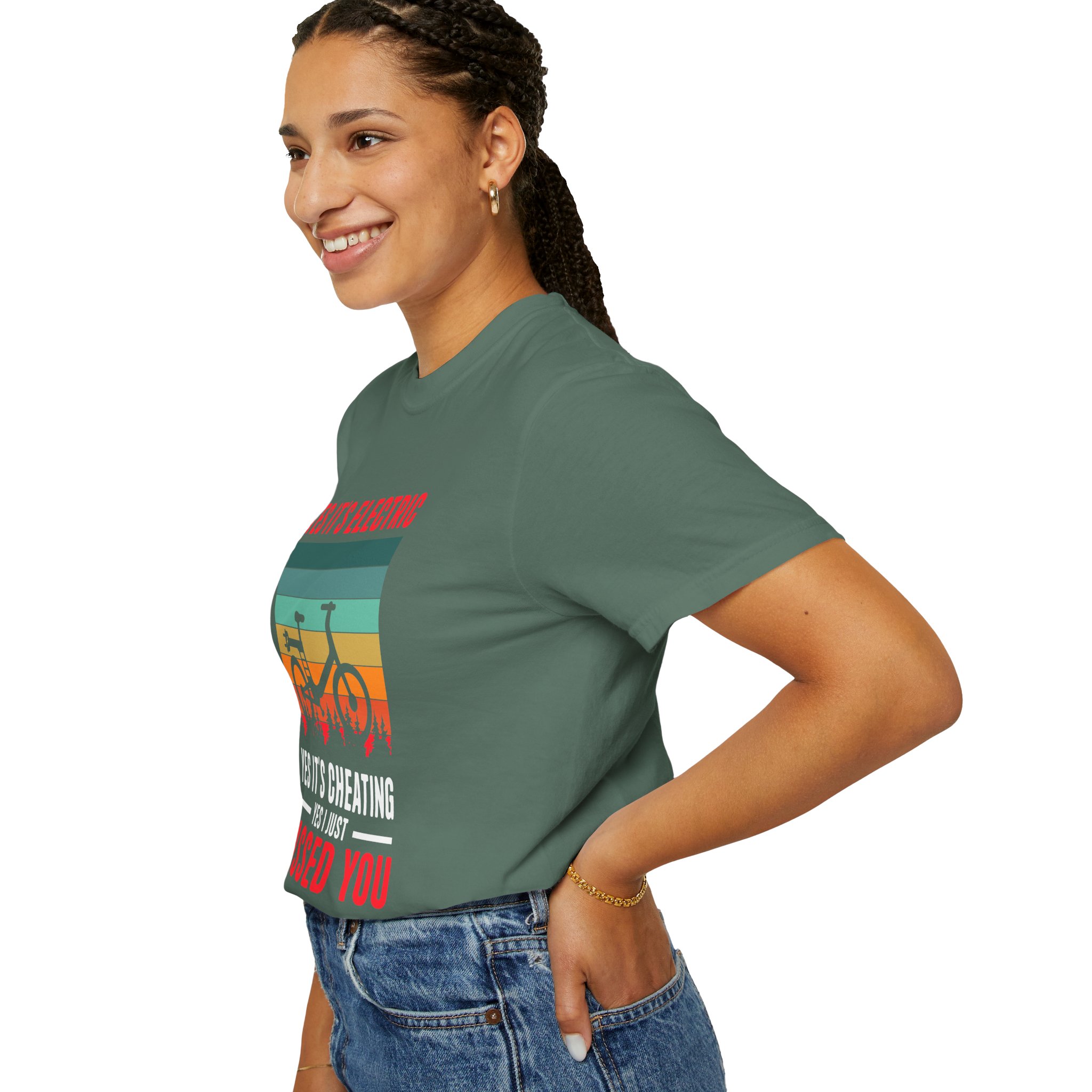 Electric Bike Humor T-Shirt - Perfect Gift for Cyclists, Casual Outfit, Sports Event, Cycling Enthusiasts. - Image 13