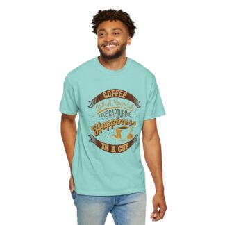 Vintage coffee lover tshirt for Coffee Moments - Capturing Happiness In a Cup Unisex Tee - Image 30