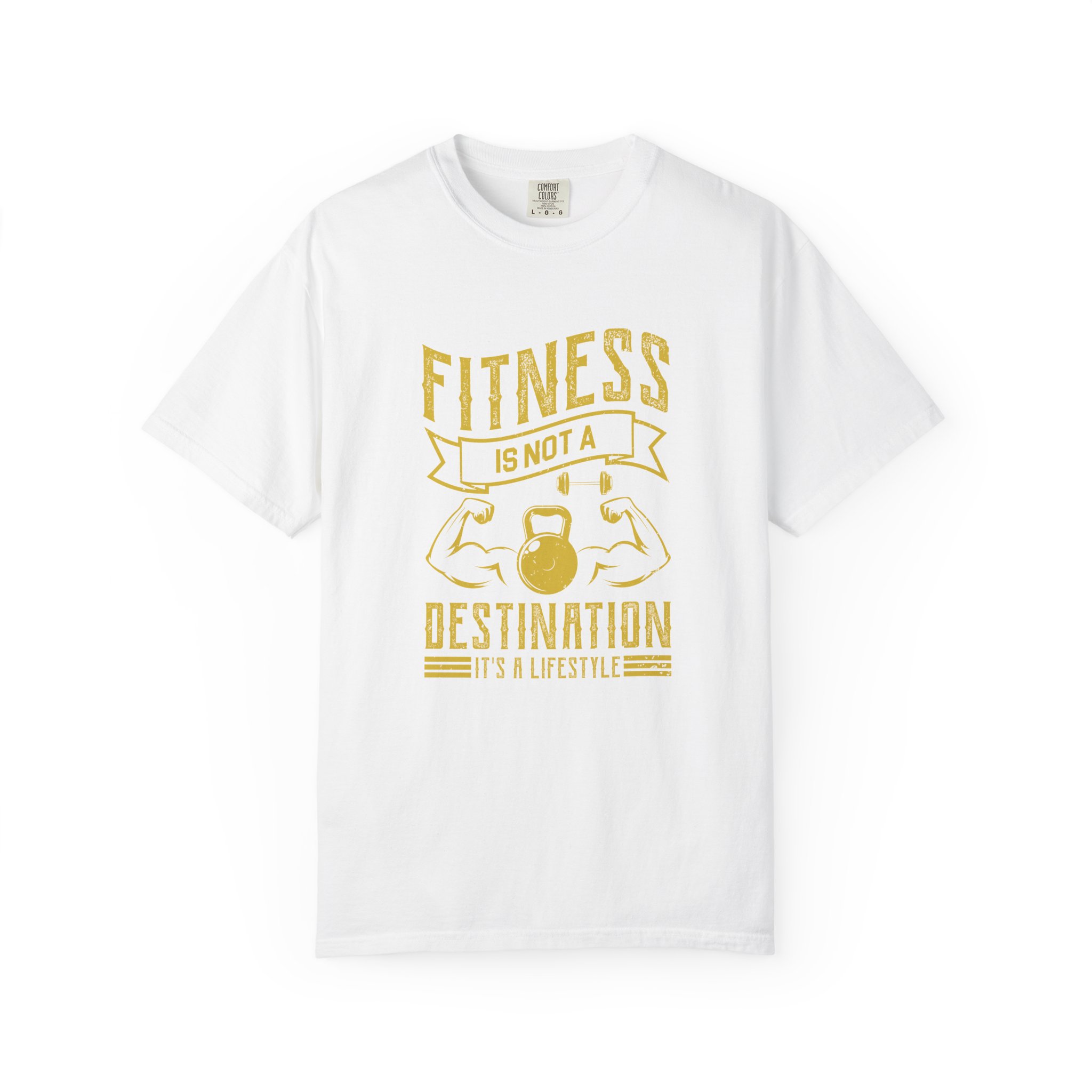 b2 - 6.1 - Fitness Is Not a Destination T-Shirt – Motivational Gym Graphic Tee with Kettlebell Design for Strength, Progress & Healthy Lifestyle. - Image 9