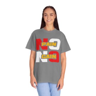 Stylish Motivational Quote T-shirt - No Pain No Gain Graphic Unisex Tee - Image 3