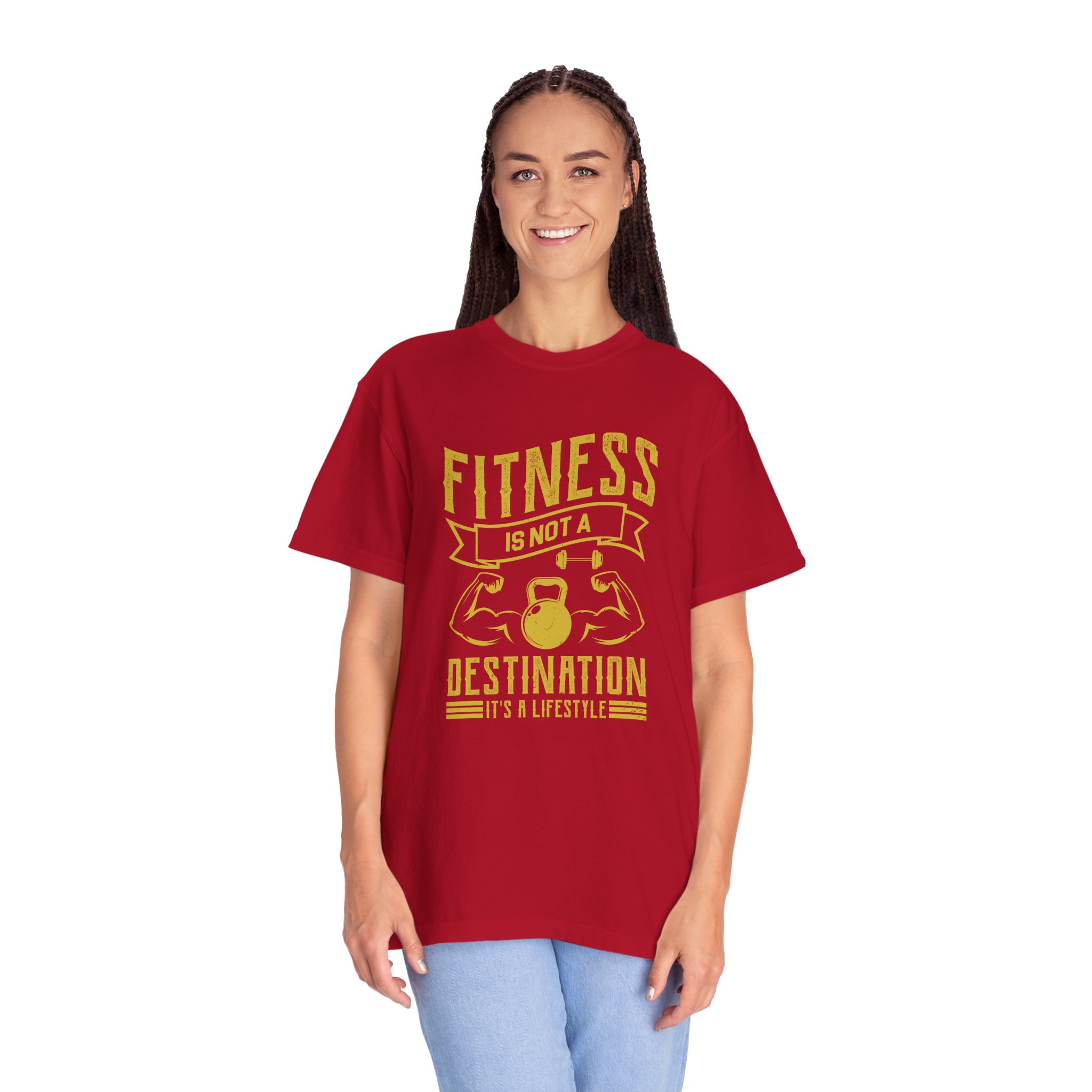 b2 - 6.1 - Fitness Is Not a Destination T-Shirt – Motivational Gym Graphic Tee with Kettlebell Design for Strength, Progress & Healthy Lifestyle. - Image 51