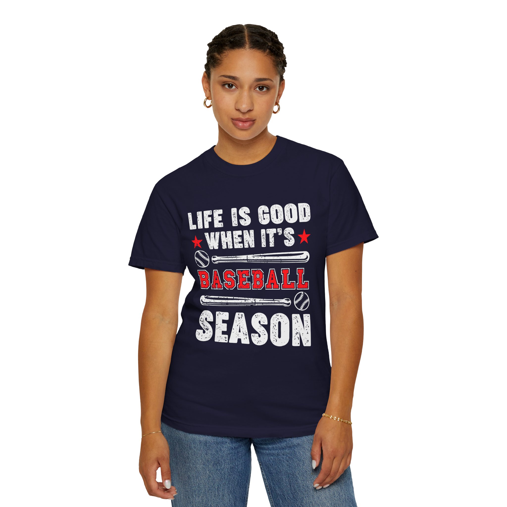 Life Is Good Baseball Season T-Shirt, Unisex Tee for Sports Lovers, Gift for Baseball Fans, Casual Wear, Summer Vibes, Game Day Apparel. - Image 28