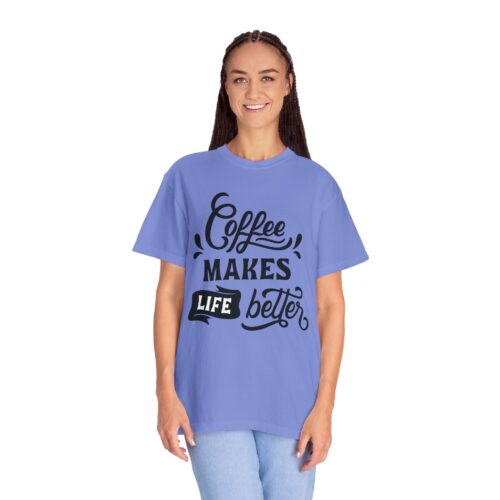 Coffee lover funny tshirt - Lives Better Tee - Image 3