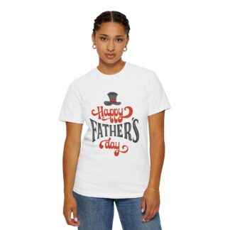 Happy Father’s Day Top Hat Typography T-Shirt – Cute Love Graphic Tee for Dads, Perfect Gift Giving & Celebration Wear. - Image 12