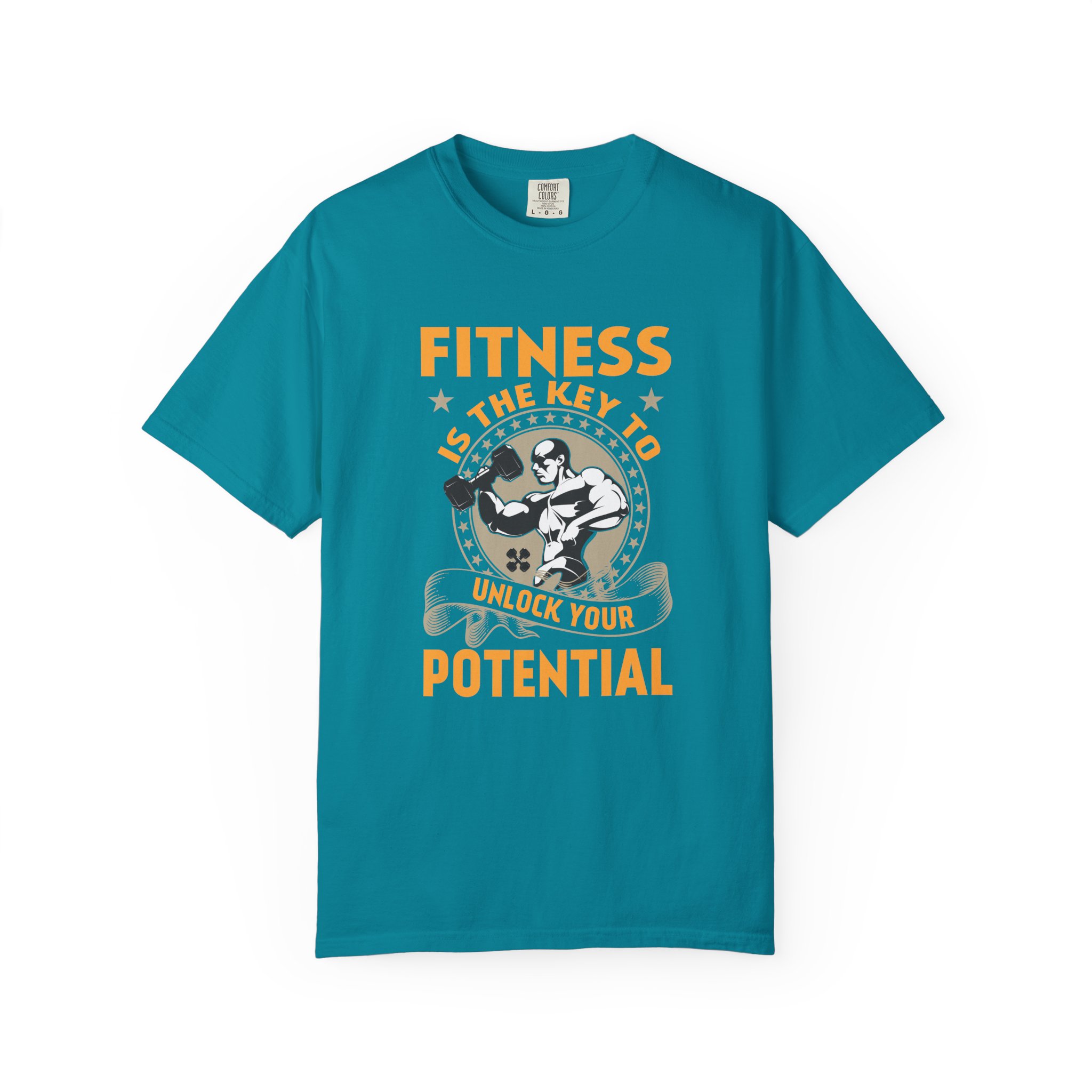 Fitness Is the Key to Unlock Your Potential T-Shirt – Motivational Gym Graphic Tee for Athletes, Strength & Peak Performance. - Image 17