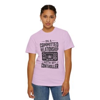 Funny gamer Tshirt for Console Players - Committed to My Controller Unisex Tee - Image 44