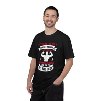 There Is No Secret Formula T-Shirt – Motivational Fitness Graphic Tee for Hard Work, Discipline & Real Results. - Image 2