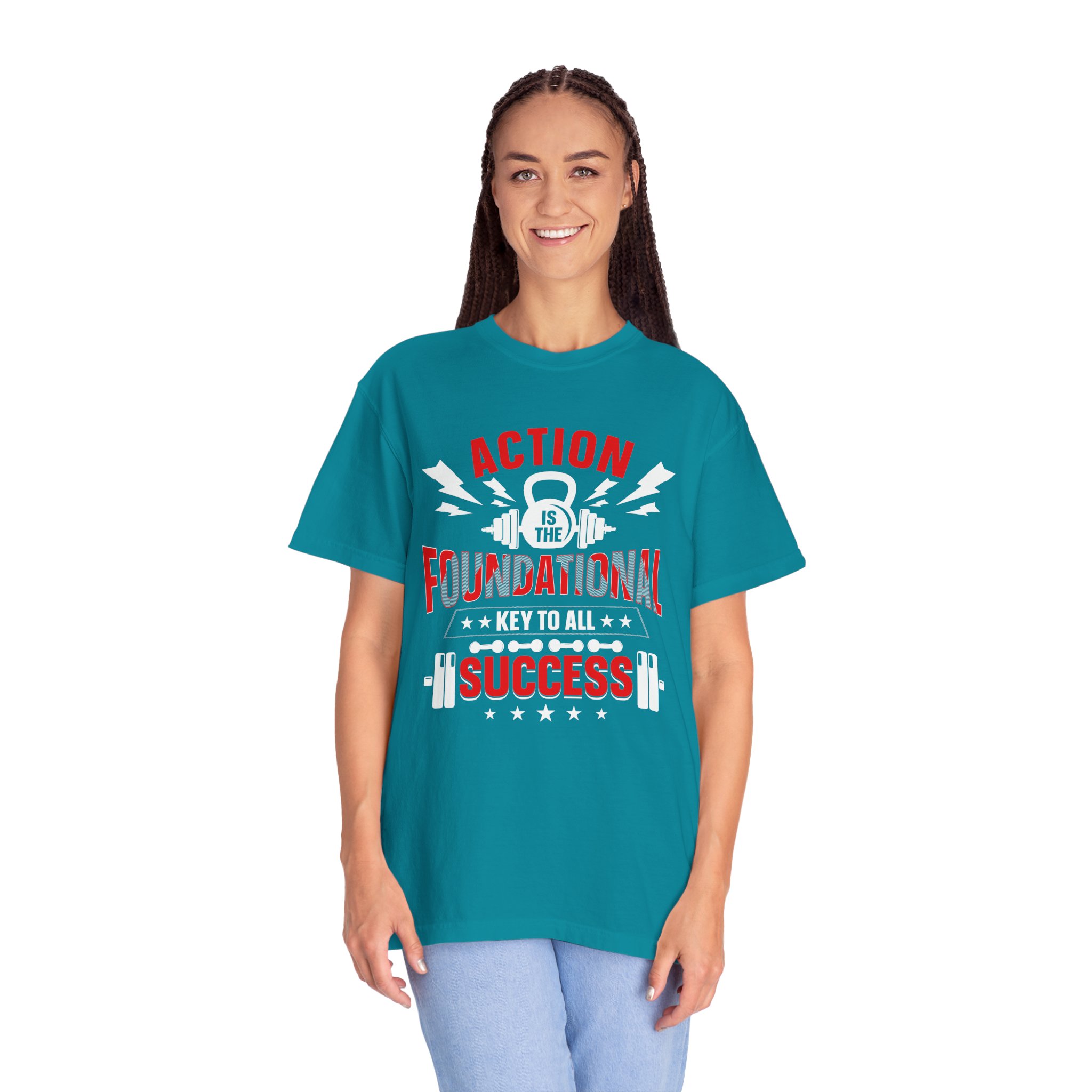 Action Is the Foundational Key to All Success T-Shirt – Motivational Fitness Graphic Tee for Discipline, Drive & Achievement. - Image 19