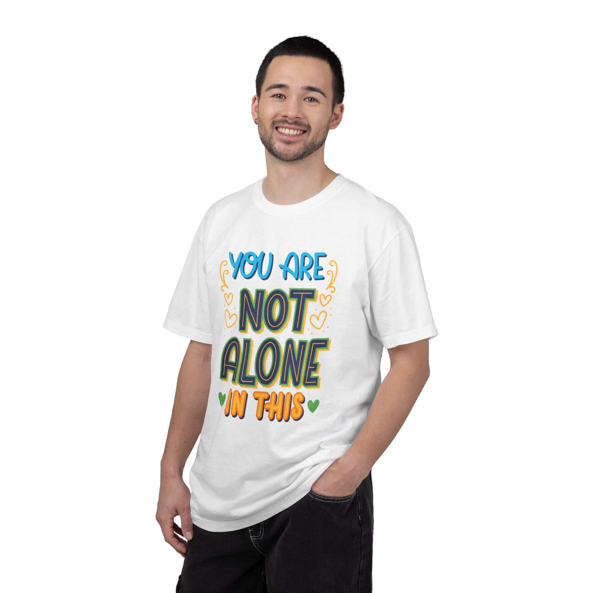 You Are Not Alone In This T-Shirt – Mental Health Support Graphic Tee for Awareness, Positivity & Encouragement. - Image 2