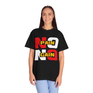 Stylish Motivational Quote T-shirt - No Pain No Gain Graphic Unisex Tee - Image 35