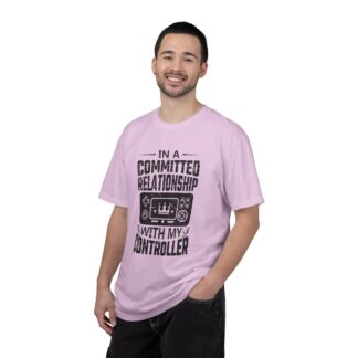 Funny gamer Tshirt for Console Players - Committed to My Controller Unisex Tee - Image 42