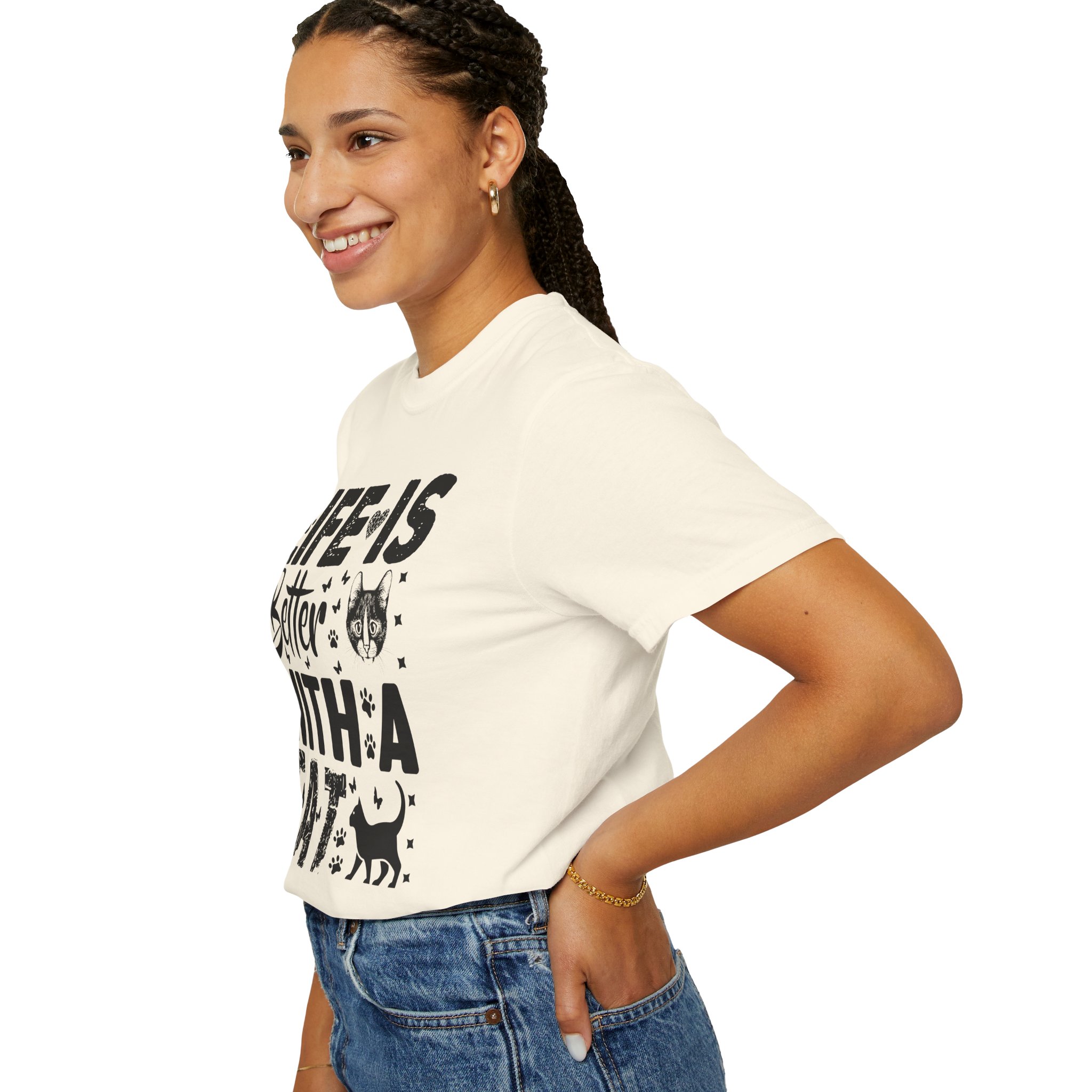 C - 5.18 - Life Is Better With A Cat lover T-Shirt. - Image 21
