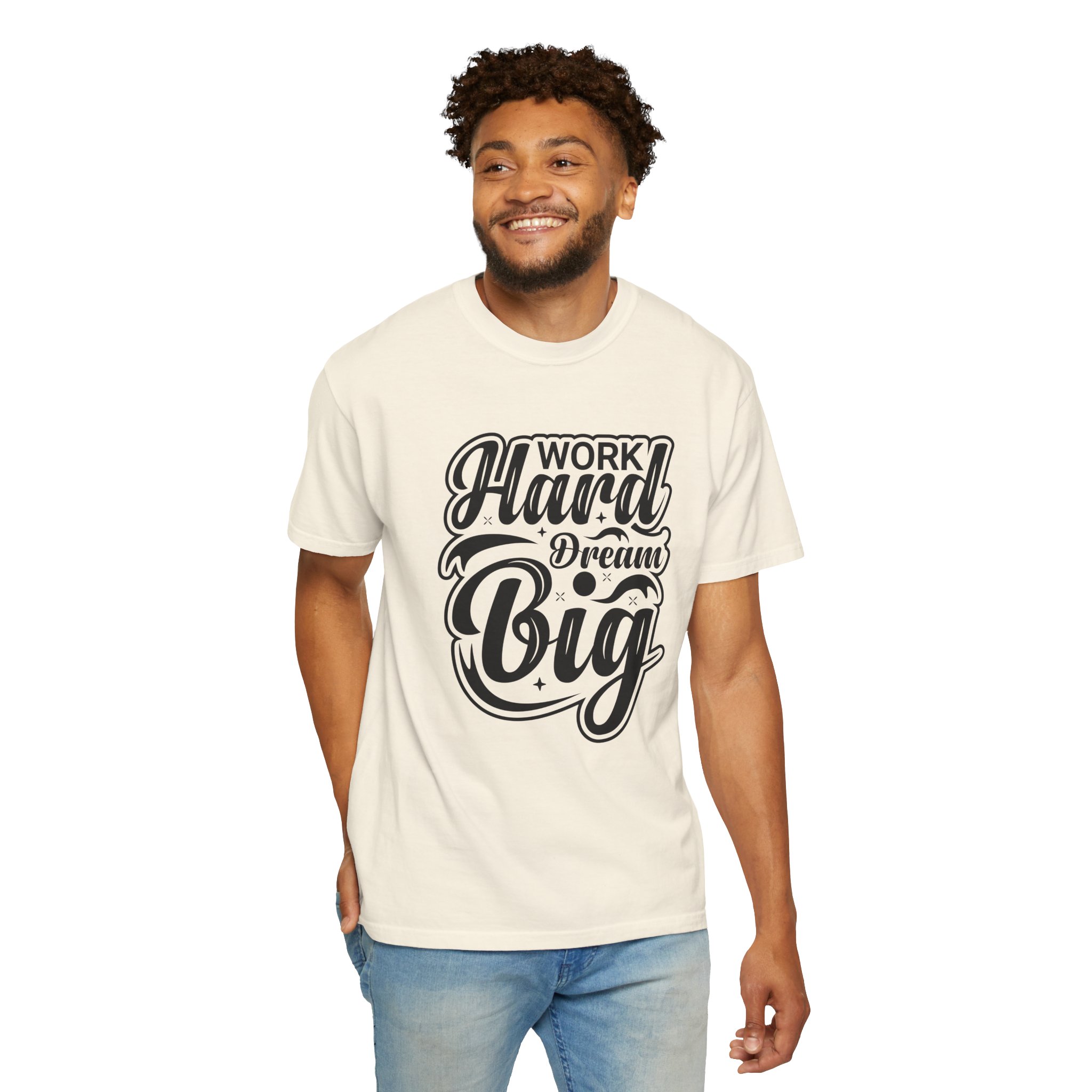 Motivational T-Shirt - Work Hard Dream Big - Unisex Tee for Inspiration, Casual Wear, Gift, Fitness, Entrepreneurs. - Image 6