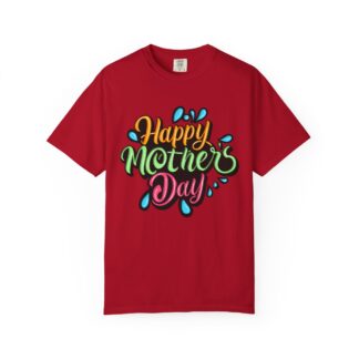 Happy Mother’s Day Colorful Hand-Lettered T-Shirt – Cute Mom Gift Graphic Tee, Celebration Wear & Gift Giving. - Image 1