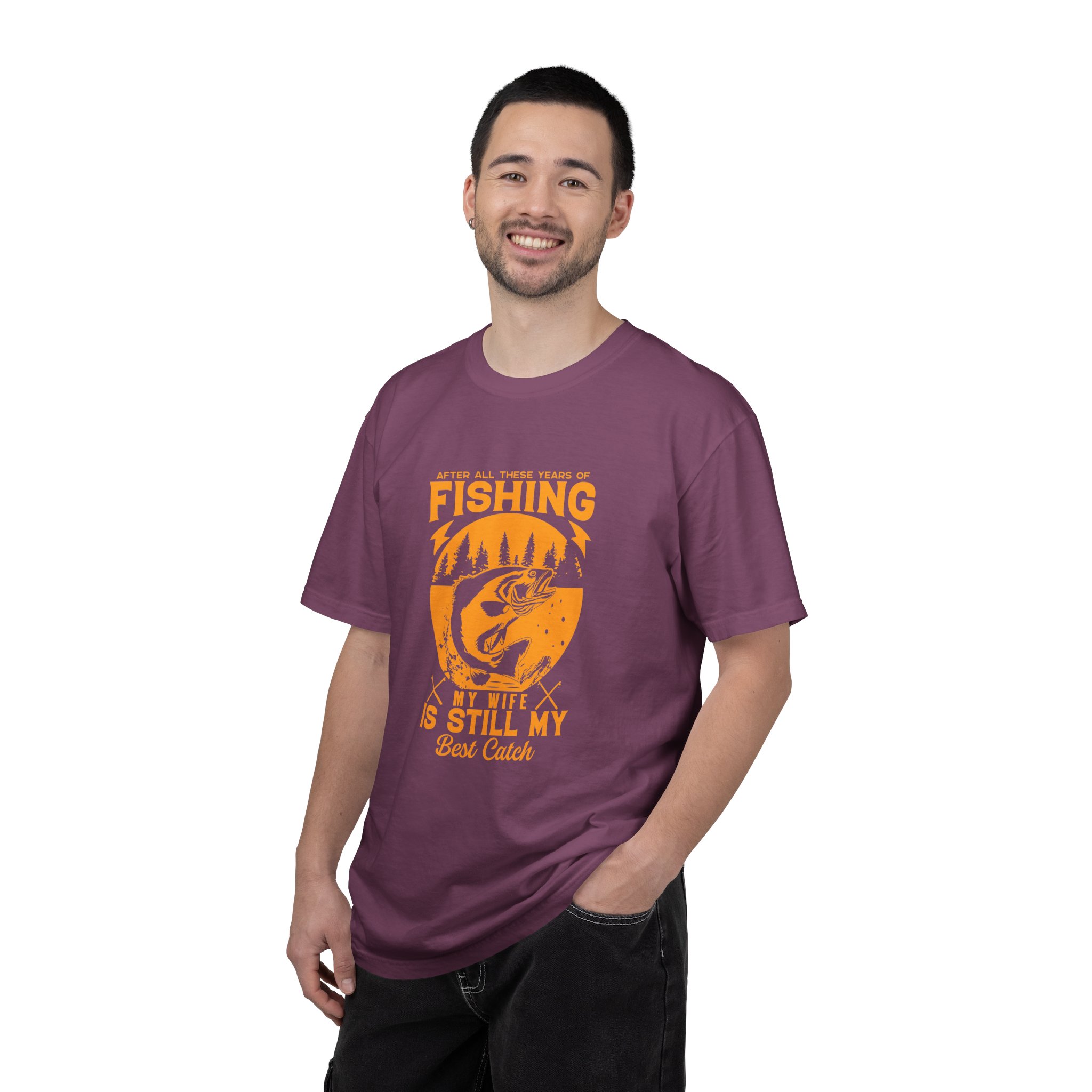 Fishing Enthusiast T-Shirt - My Wife is Still My Best Catch | Gift for Fishermen, Casual Wear, Fishing Trip. - Image 34