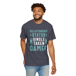 Gamer Graphic Tee for Gamers with Humor | EarnestlilyRelationship Status: Single Taken Gamer Unisex Tee - Image 38