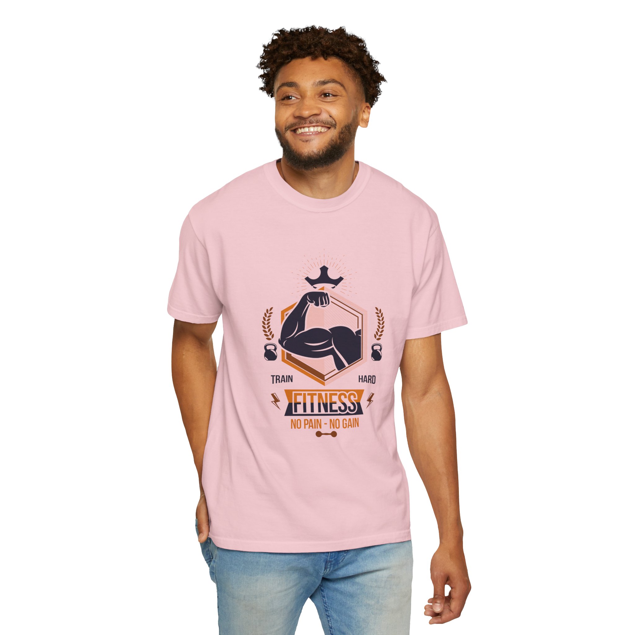Fitness Gym T-Shirt — "Train Hard, No Pain No Gain" Workout Tee. - Image 46