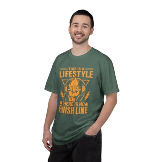This Is a Lifestyle There Is No Finish Line T-Shirt – Motivational Running Graphic Tee for Endurance, Commitment & Active Living. - Image 2