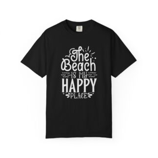 C - 13.6 - Beach-Themed Garment-Dyed T-Shirt, Perfect for Summertime, Vacation Wear, Casual Outings, Gifts for Sunshine Lovers.