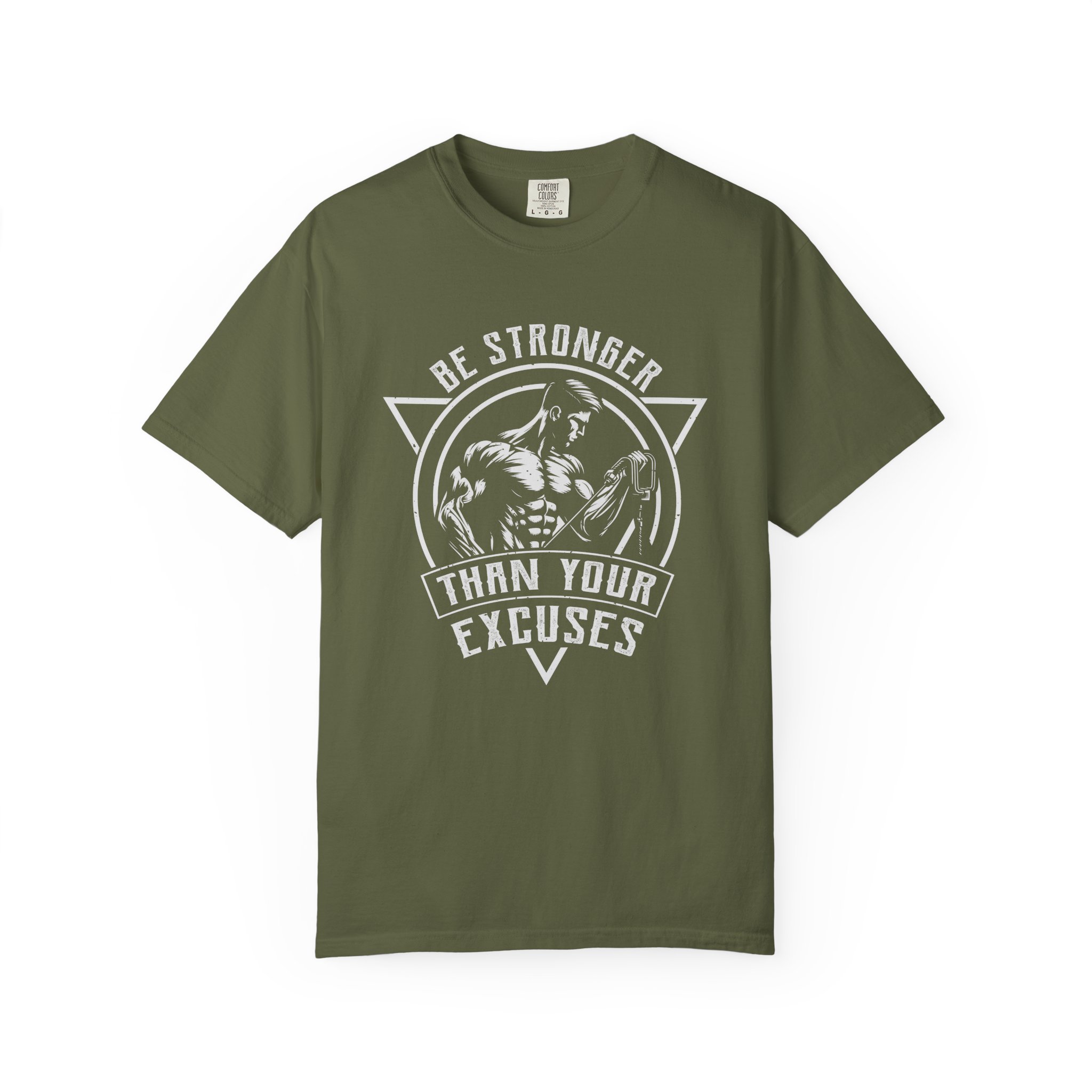 b2 - 6.15a - Be Stronger Than Your Excuses T-Shirt – Motivational Gym Graphic Tee for Discipline, Strength & No-Excuses Mindset. - Image 9