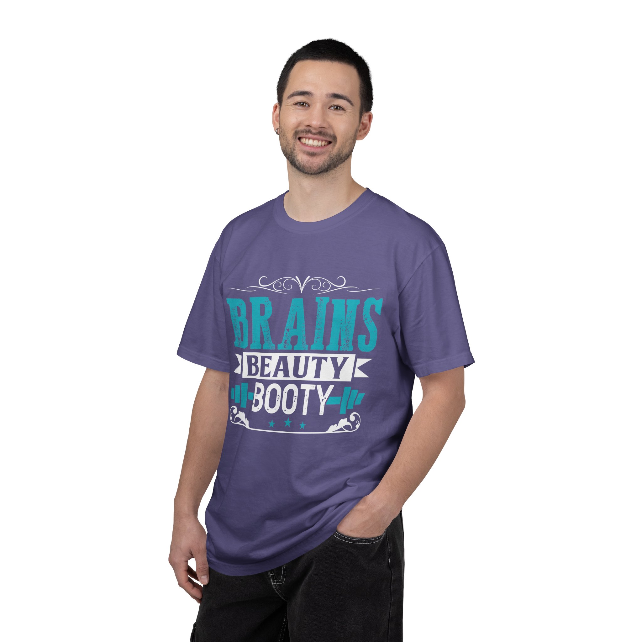b2 - 6.12 - Brains Beauty Booty T-Shirt – Motivational Fitness Graphic Tee for Confidence, Strength & Empowered Style. - Image 42