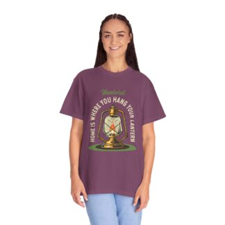 “Home Is Where You Hang Your Lantern” T-Shirt – Vintage Camping Graphic Tee for Outdoor Lovers, Fun Adventure Wear & Perfect Gift Giving. - Image 51
