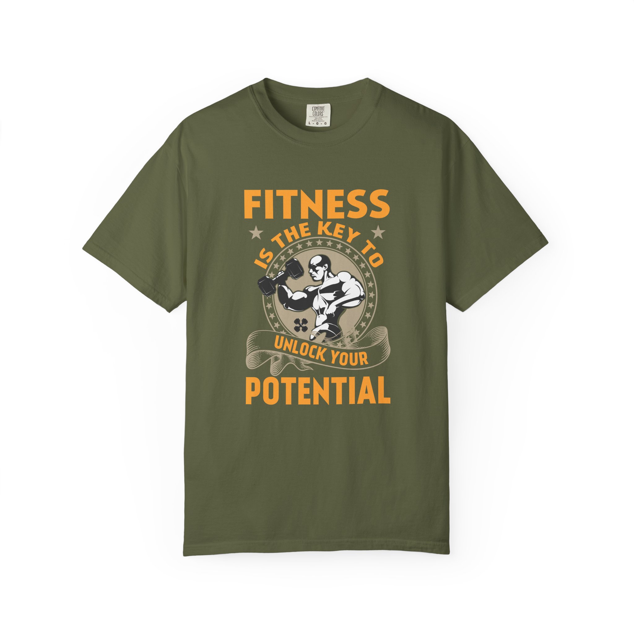 Fitness Is the Key to Unlock Your Potential T-Shirt – Motivational Gym Graphic Tee for Athletes, Strength & Peak Performance. - Image 9