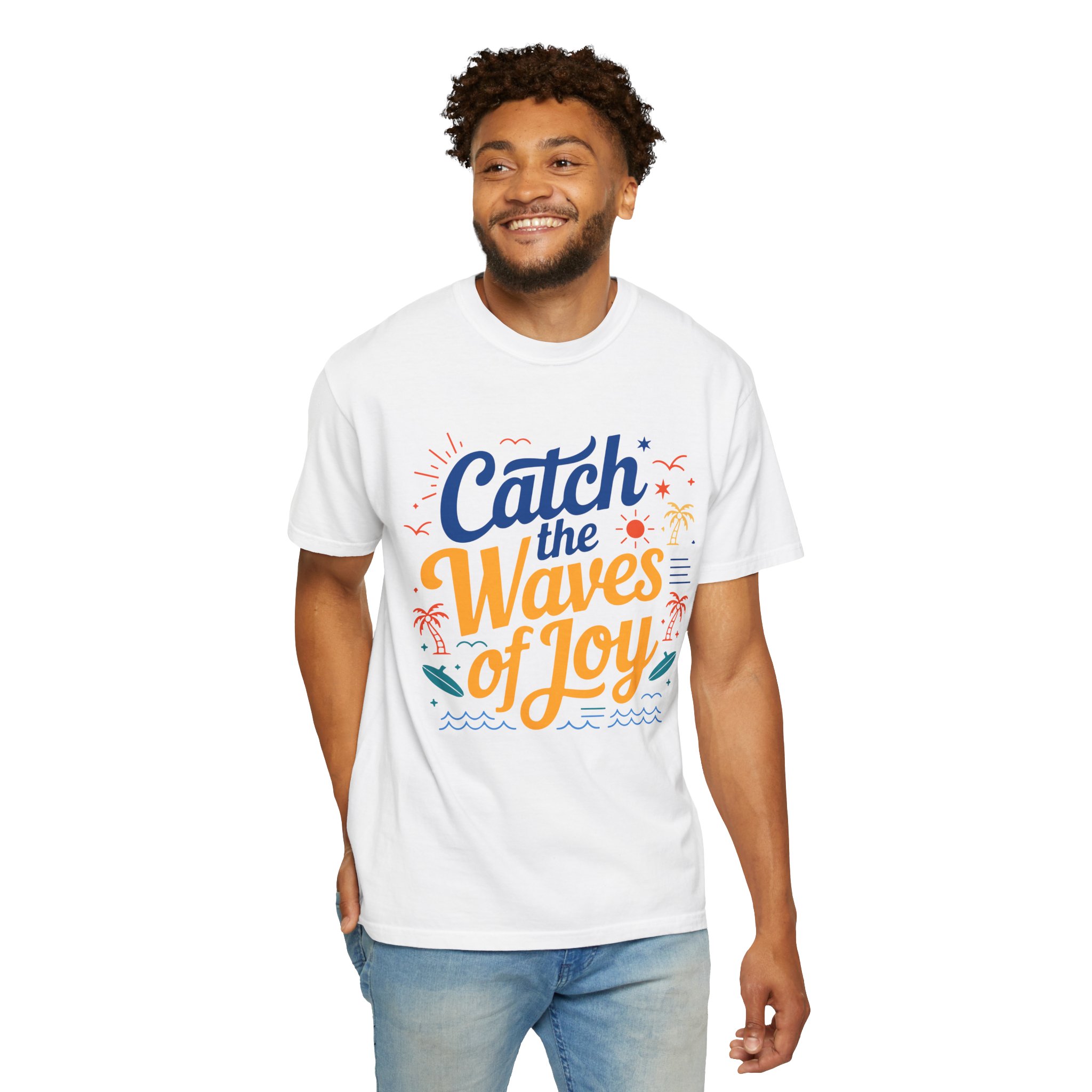 Catch the Waves of Joy T-Shirt, Beachwear, Summer Apparel, Unisex Fashion, Vacation Shirt, Gift for Surfers. - Image 6