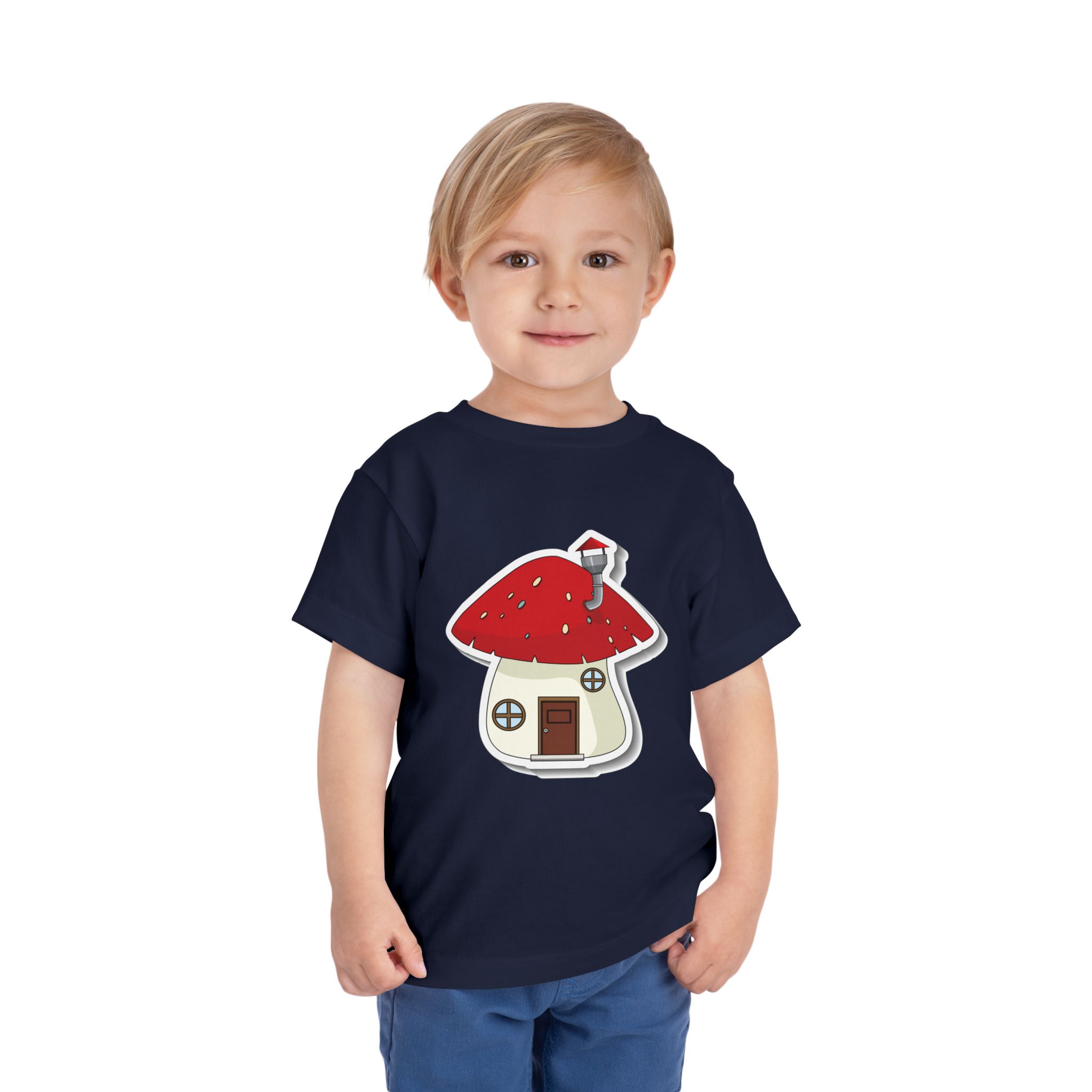 Cute Red Toadstool Cottage Toddler T-Shirt – Adorable Mushroom House Graphic Tee for Kids, Boys & Girls. - Image 19