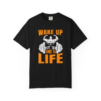 b2 - 6.19 - Wake Up It’s Time to Lift T-Shirt – Motivational Weightlifting Graphic Tee for Early Grind, Strength & Gym Dedication.