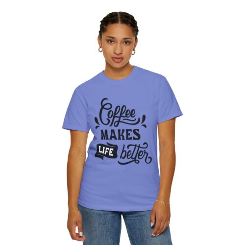 Coffee lover funny tshirt - Lives Better Tee - Image 4