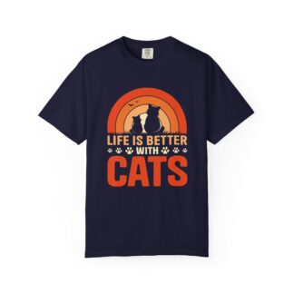 b2 - 5.2 - Life Is Better With Cats T-Shirt – Cute Cat Lover Graphic Tee for Cozy Vibes & Everyday Happiness.