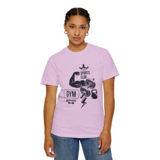 Gym Sports Club Workout T-Shirt – Dumbbells & Kettlebell Graphic Tee for Strength Training & Active Fitness Style. - Image 44