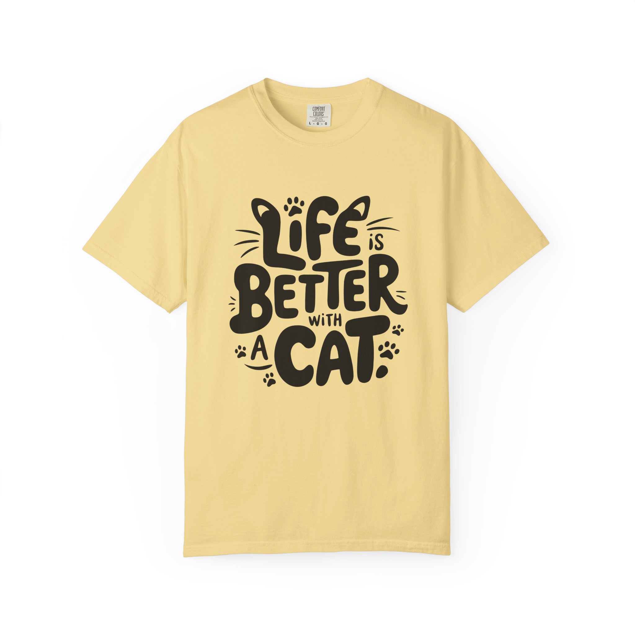 Life is Better with a Cat Unisex Tee, Cat Lover Gift, Animal T-Shirt, Cute Cat Shirt, Casual Wear for Cat Moms, Fun Pet Apparel. - Image 17