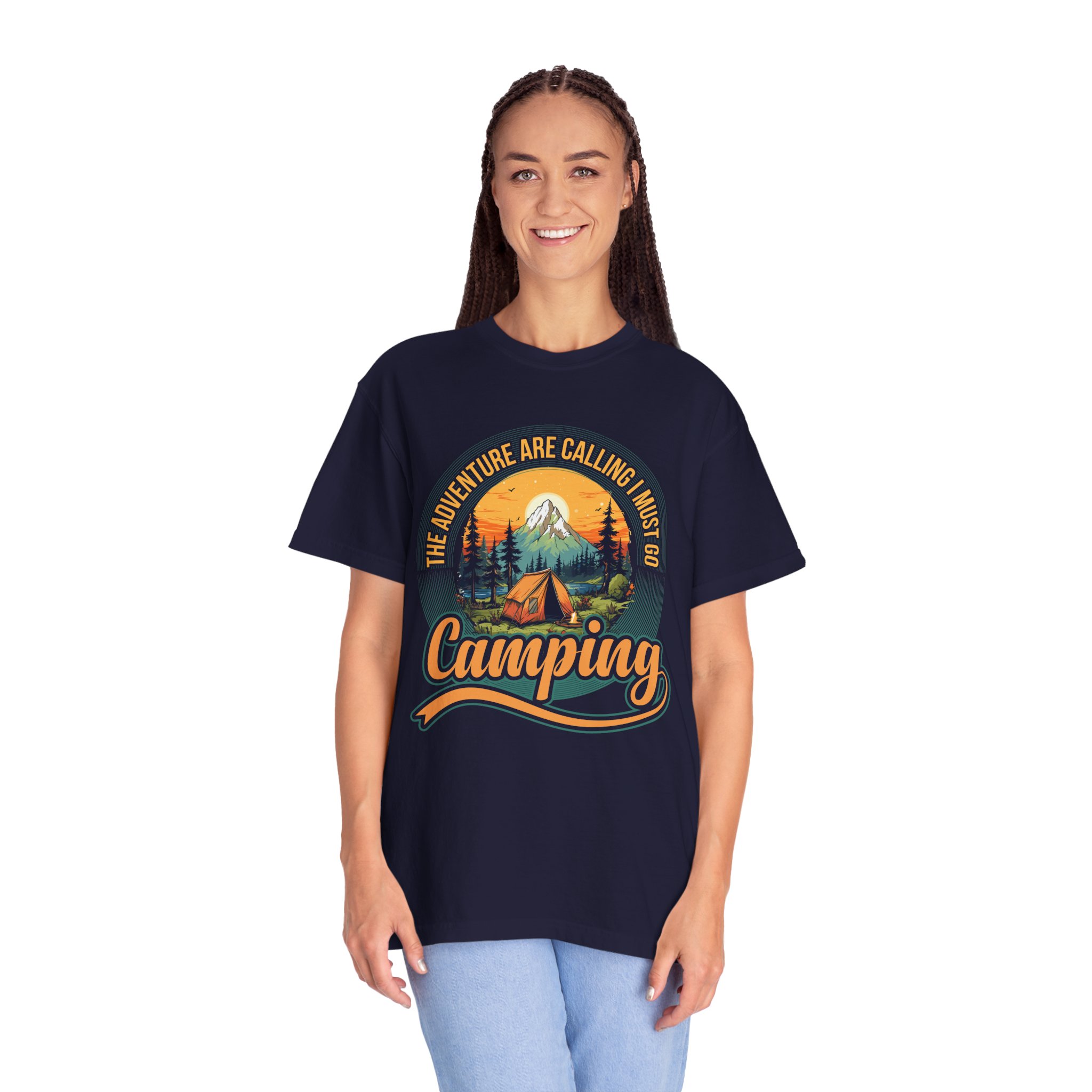 Adventure Camping T-Shirt, Unisex Garment-Dyed Tee, Camping Lovers Gift, Outdoor Adventure Shirt, Nature Graphic Tee. - Image 11