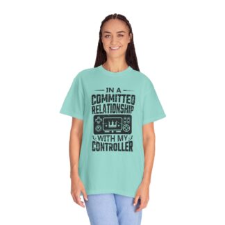 Funny gamer Tshirt for Console Players - Committed to My Controller Unisex Tee - Image 35