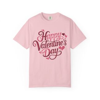 Happy Valentine’s Day Heart Script T-Shirt – Romantic Love Graphic Tee for Couples, Gift Giving & Festive Celebration. - Image 49