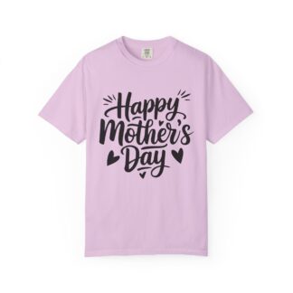 “Happy Mother’s Day” Script T-Shirt – Cute Graphic Tee for Moms, Gift Giving & Celebration Wear.