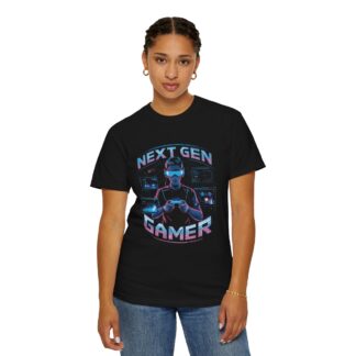 Retro gaming t-shirt Next Gen Gamer Tee – Retro Neon Video Game Graphic - Image 4